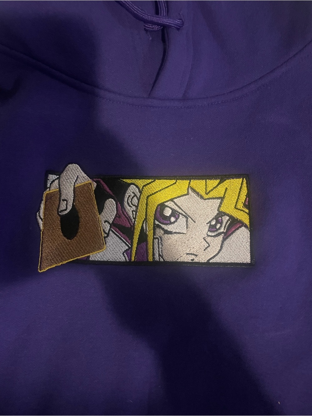 Embroidered Yu-Gi-Oh Purple Pullover Hoodie